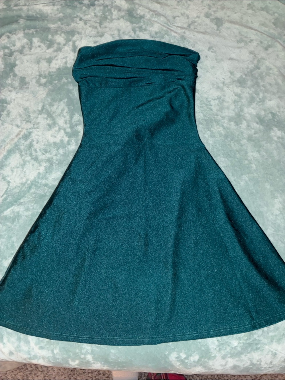 Windsor Strapless Teal A-Line Dress